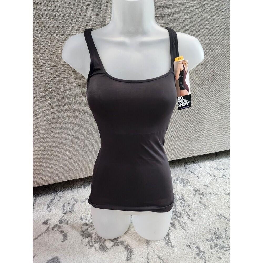 Naomi & Nicole Waist Shaping Tank 7503 Black Small Firm Compression Slimming